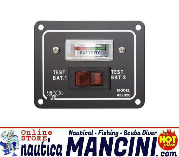 Pannello Elettrico Tester Batteria - Analogico per 2 Batterie Orizzontale 64x83 mm - Clicca l'immagine per chiudere