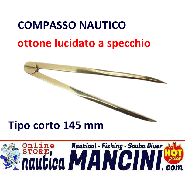 Compasso Nautico 145 mm in Ottone Lucido - Clicca l'immagine per chiudere