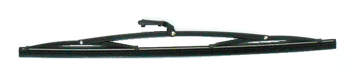 Spazzola Tergicristallo Spatole Silicone, Inox Nero Opaco, per braccio con innesto 7x3mm, Mis. 356mm