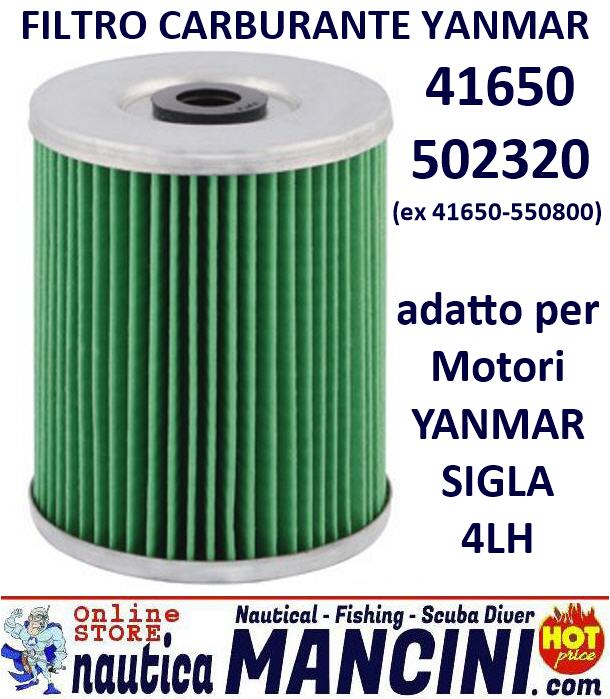 Filtro Carburante per Motori Diesel Yanmar 4LH 41650-502320