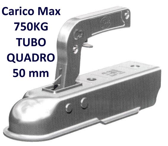 Gancio Rimorchio Quadro 50 mm 750 kg