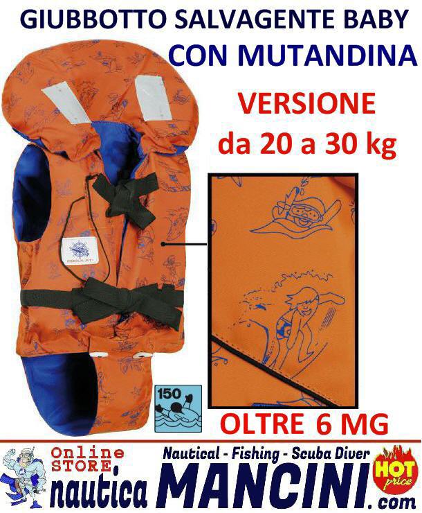 Giubbotto di Salvataggio Baby con Mutandina Versilia 7 150N 20-30 kg Giubbotto di Salvataggio Baby con Mutandina Versilia 7 150N 20-30 kg