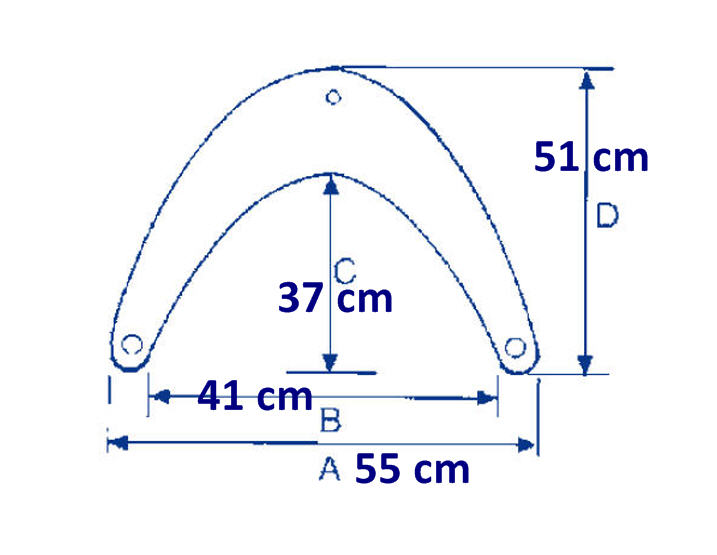 Parabordo di PRUA Gonfiabile PVC Tipo Boomerang 55X51 cm