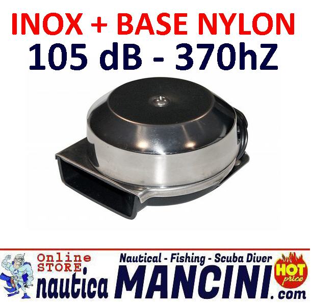 Tromba Inox 12 V 105 dB - 370hZ mm 85x80