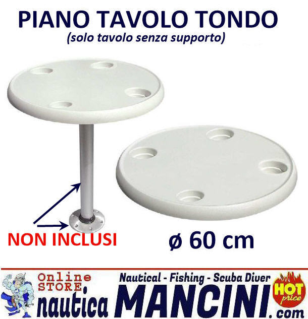 Tavolo Tondo in Plastica Rinforzata Ø 60 cm
