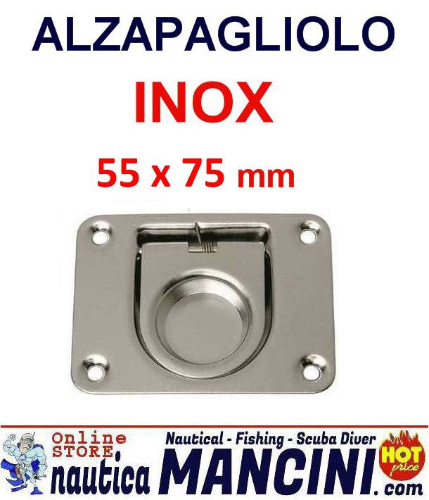 Alzapagliolo Inox 55x75 mm
