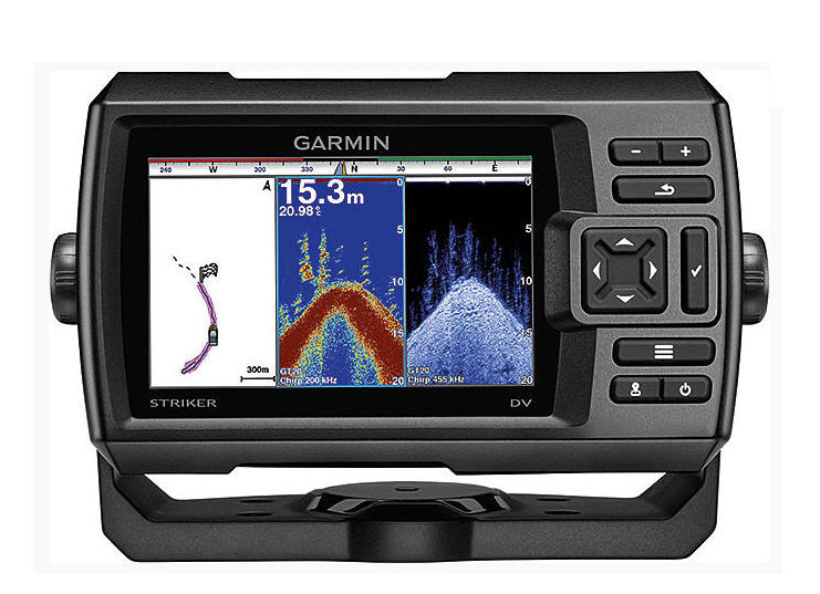 ECO-GPS integrato GARMIN STRIKER 5CV Fishfinder 5" con TRASDUTTORE CHIRP e ClearVü