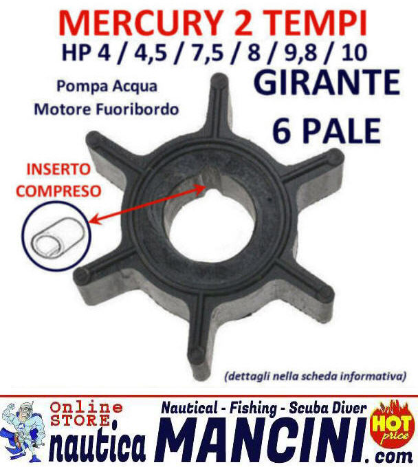 Girante Motori Fuoribordo Mercury (2T) 4/10 HP - Clicca l'immagine per chiudere