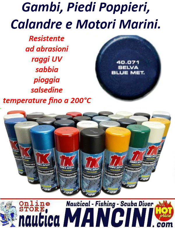 Vernice Spray per Motori Marini Fuoribordo SELVA Blu Metallizzato - TK 40.071