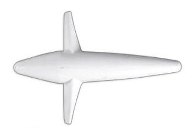 Teaser Aeroplanino plastica Bianco