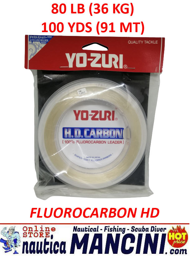 Monofilo YO-ZURI H.D.CARBON Leader mt 92 D. 0,875 80Lb Fluorocarbon