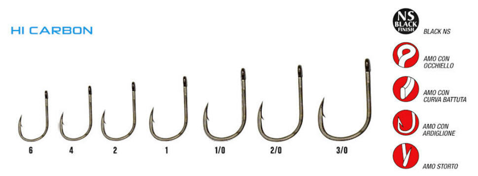 Amo GAMAKATSU Live Bait Storto c/Curva B. n° 1