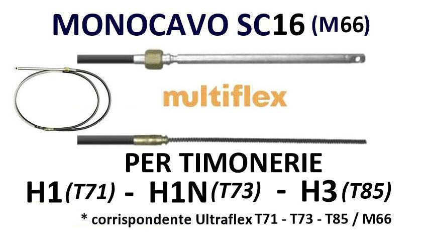 Monocavo MULTIFLEX mod.SC16 da 10 ft / 3.05 mt (corrispondente Ultraflex: M66)