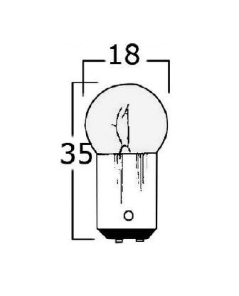 Lampadina Bipolare BA15D 12 V 5 W