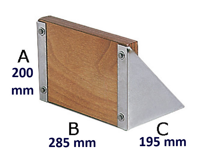 Supporto Motore Ausiliario per 15HP (40Kg) fissaggio SU PIANO - Clicca l'immagine per chiudere