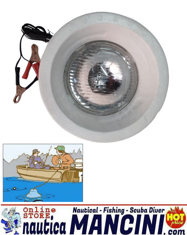 Faro Galleggiante Stagno SEALED BEAM 37,5W 12V luce calda per pesca