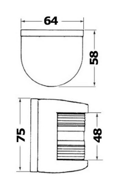 Fanale di via 12mt UTILITY 85 INOX 135° POPPA