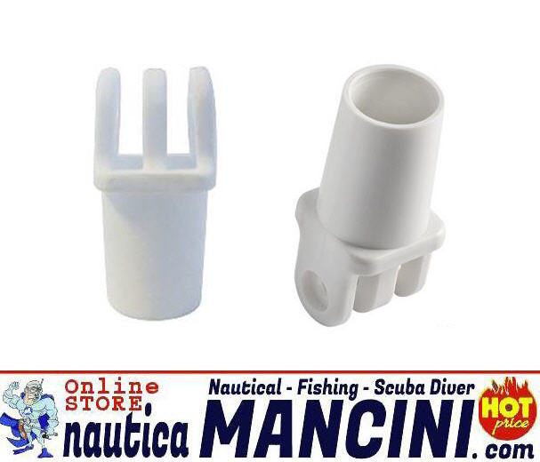 Attacco Cappottina Tendalino in Plastica a Piedino per tubi Ø 20 mm