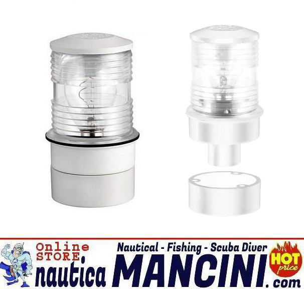 Fanale di via 20mt TESTA D'ALBERO 360° UTILITY ABS Bianco Luce Bianca