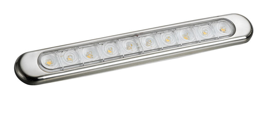 Plafoniera Inox Lineare 10 LED 237 mm - Clicca l'immagine per chiudere