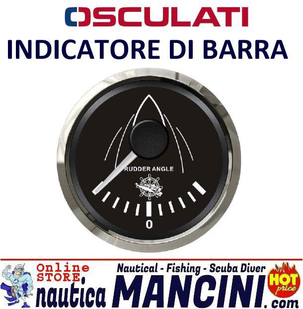 Indicatore di Barra 0-190 Ohm Ø 57 mm Quadrante Nero con Lunetta Lucida