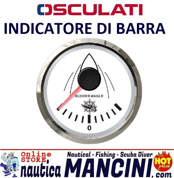 Indicatore di Barra 0-190 Ohm Ø 57 mm Quadrante Bianco con Lunetta Lucida