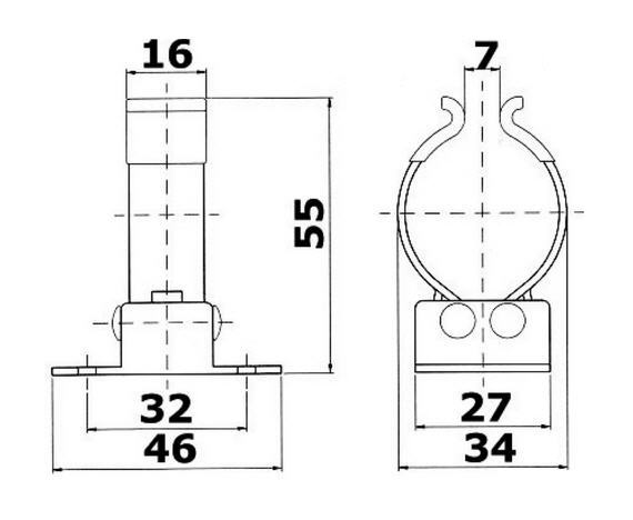 Clip Acciaio Inox per Tubi Ø 30/35 mm