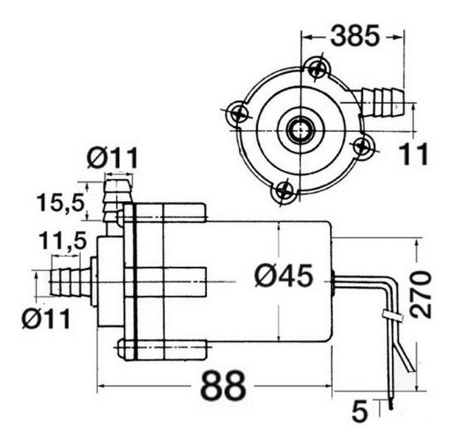 Pompa Centrifuga per Lavello 396 LT/H 12 V Prevalenza 2 mt - Clicca l'immagine per chiudere