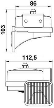 Tromba a membrana ABS cromato singola 8A