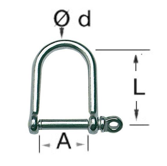 Grillo Inox Extra largo a D Ø 8 mm