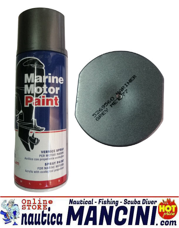 Vernice Spray per Motori Marini Fuoribordo MARINER Grigio