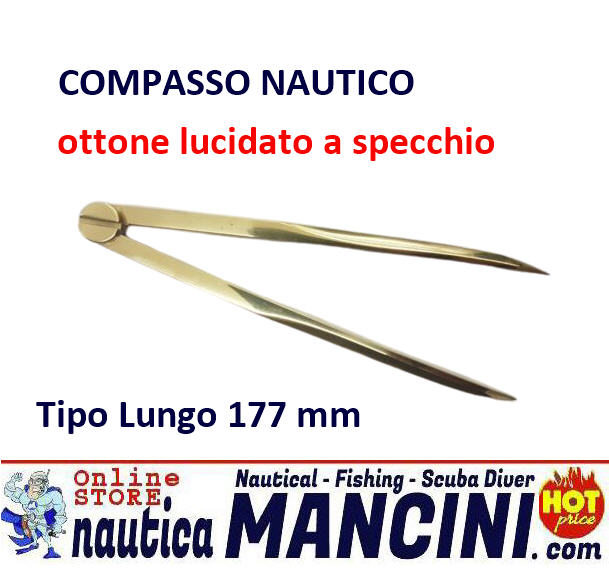 Compasso Nautico 177 mm in Ottone Lucido