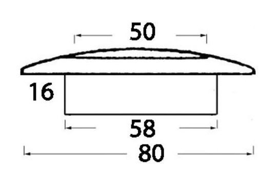 Plafoniera/Luce di Cortesia Stagna a 9 LED ABS Cromato Bianca - Clicca l'immagine per chiudere