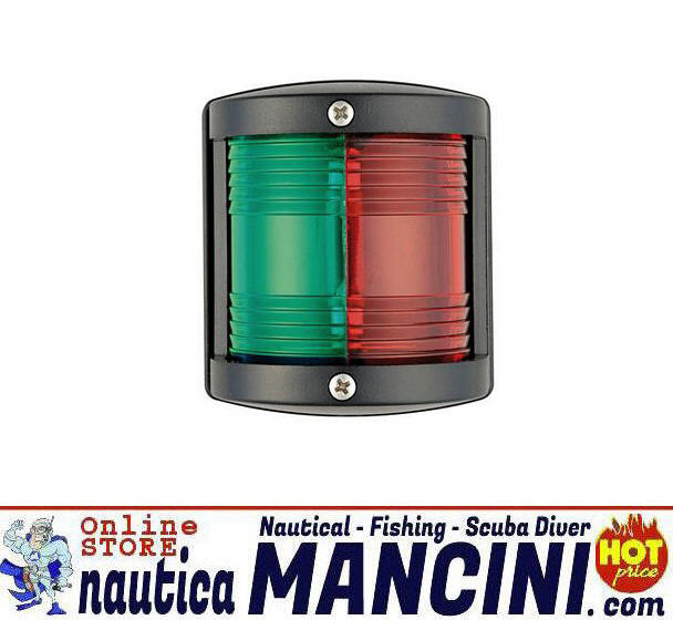 Fanale di via 12mt UTILITY 77 ABS Nero 225° BICOLORE Rosso/Verde