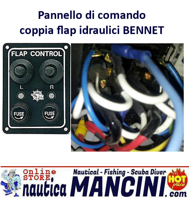 Pannello di Comando x Coppia di Flap Idraulici 2 Inter. 60x80 mm