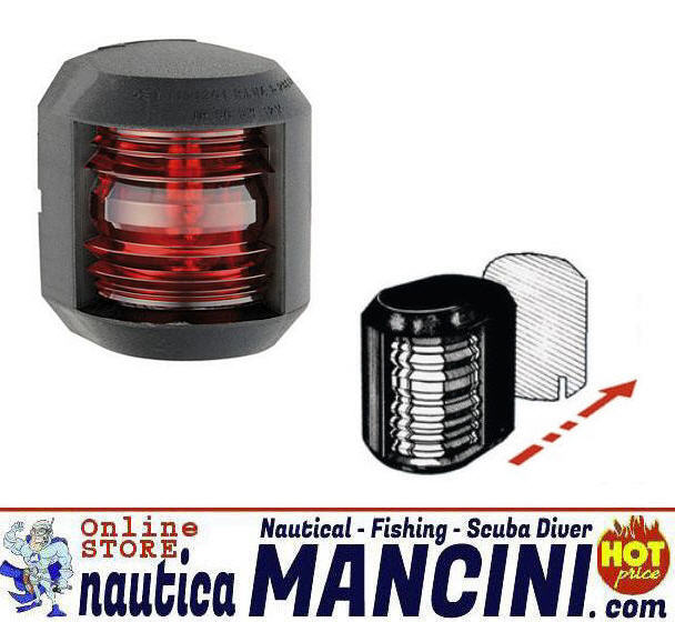 Fanale di via 12mt UTILITY COMPACT ABS Nero 112.5° ROSSO