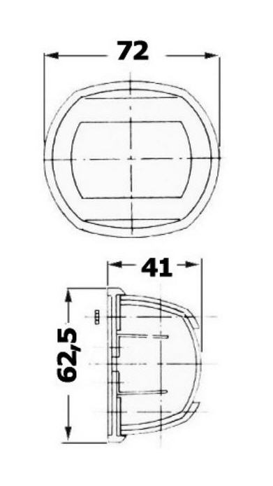 Fanale di via 12mt COMPACT INOX 225° PRUA - Clicca l'immagine per chiudere