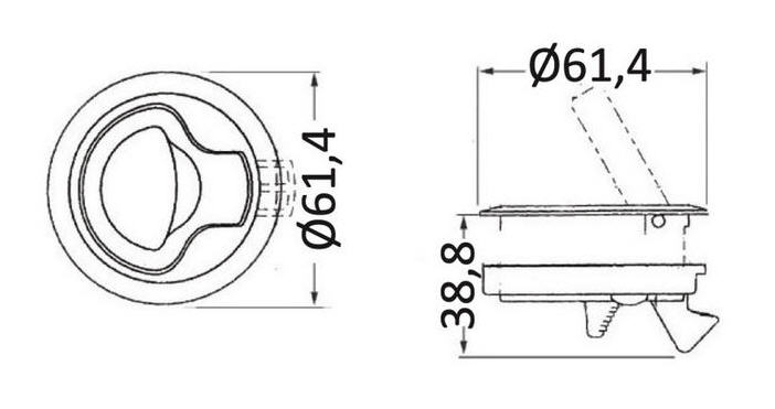 Alzapagliolo Nylon 49,6x61,4 mm