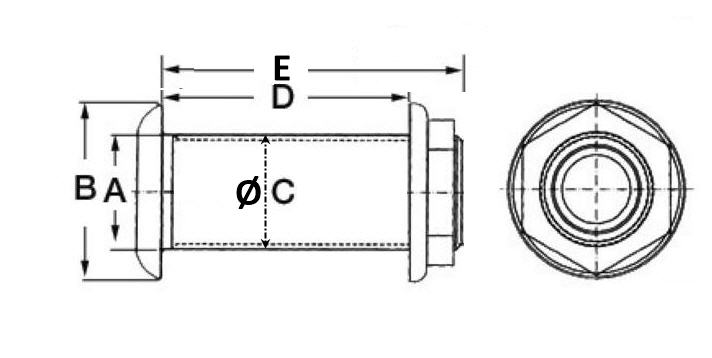 Scarico a Mare in Plastica con Valvola di Non Ritorno - Ø 46 mm