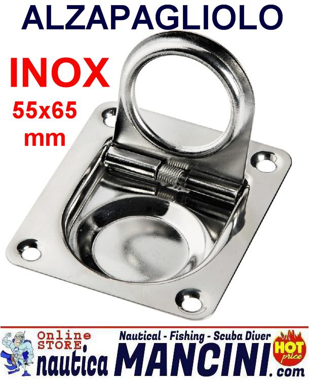 Alzapagliolo Inox 55x65 mm