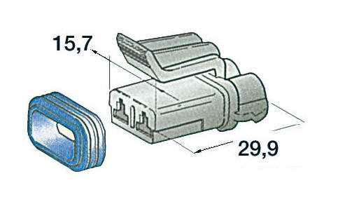 Connettore Stagno in Plastica 2 Poli Femmina - Clicca l'immagine per chiudere