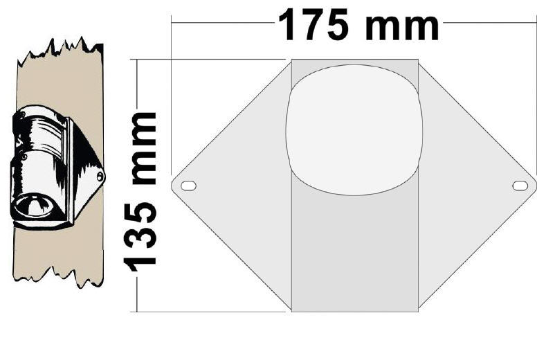 Faro Crocetta Combinato LED Luce di Via + Luce Coperta per imbarcazioni fino a 12M - 12V