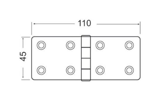 Cerniera Inox 45x110 mm - Clicca l'immagine per chiudere