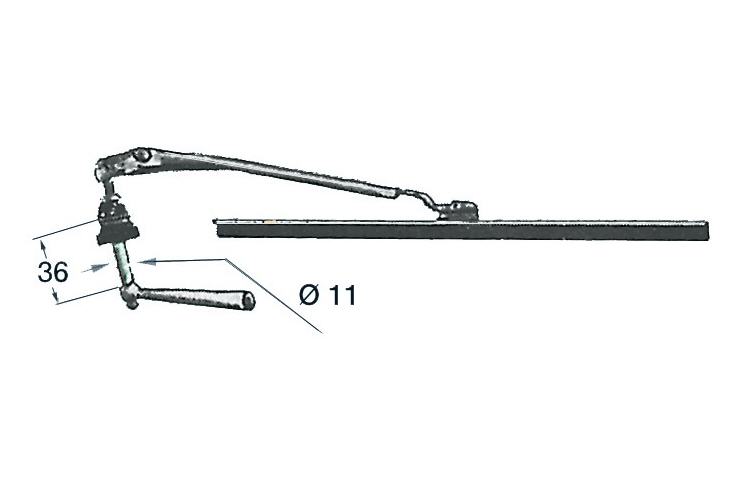 Tergicristallo a mano 280 mm (manuale) - Clicca l'immagine per chiudere