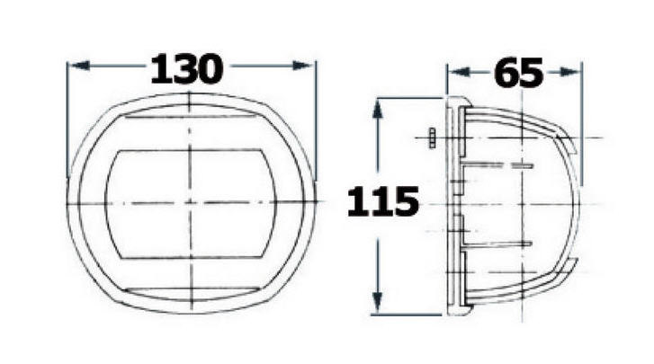 Fanale di via 20mt MAXI ABS Bianco 112.5° ROSSO - Clicca l'immagine per chiudere