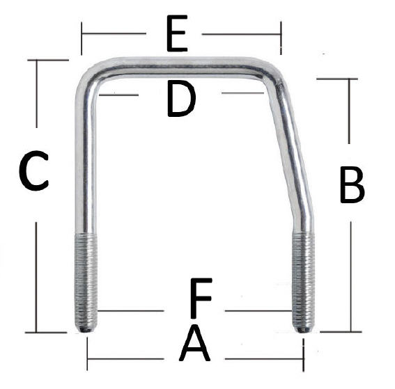 Staffa di Fissaggio ad "U" per Rullo Centrale Fisso o Basculante Tubo Ø 60 mm - Clicca l'immagine per chiudere