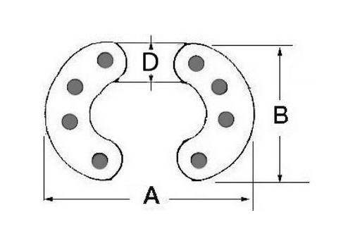 Falsa Maglia Inox 8 Perni per Catena Calibrata Ø 8 mm