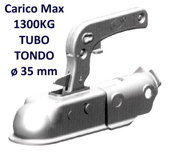 Gancio Rimorchio Tondo 35 mm 1300 kg