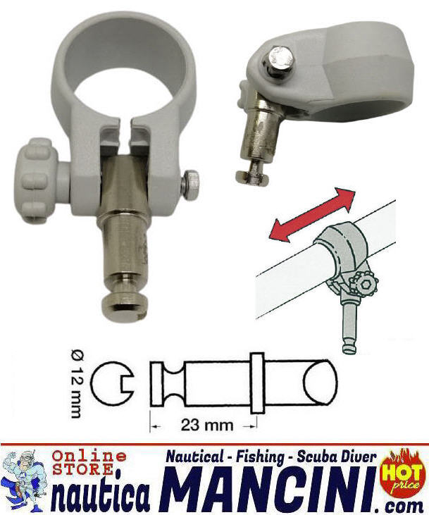 Scalmo per Gommoni in Plastica con Perno Ottone Ø 12x23 mm