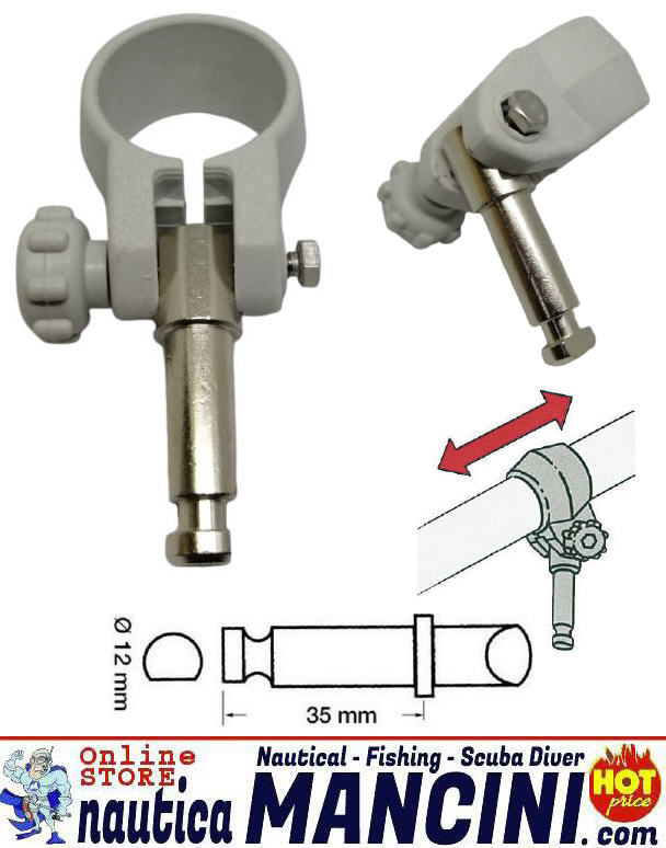 Scalmo per Gommoni in Plastica con Perno Ottone Ø 12x35 mm